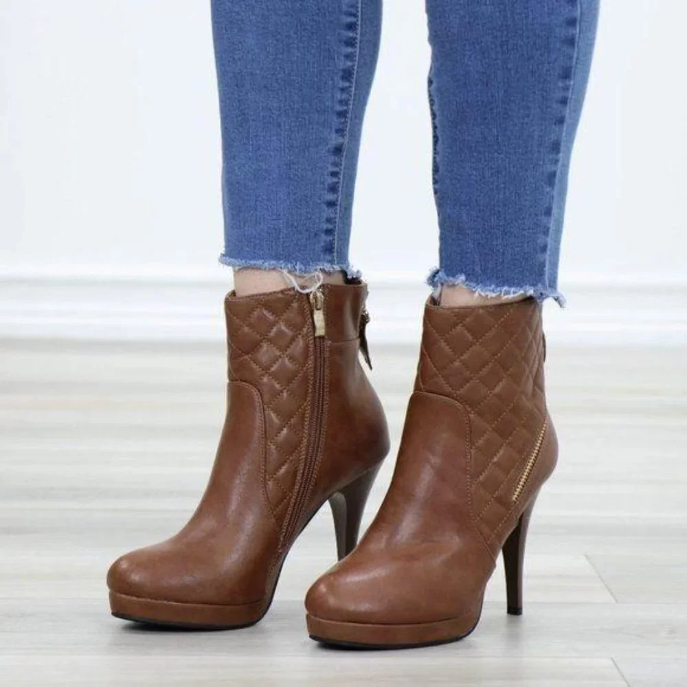 Platform High Heel Ankle Boots Fur inside - Picture 9 of 15